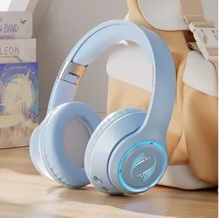 هيدفون SD-1014 Wireless Bluetooth Headphone بإضاءة RGB ودعم كارت ميموري 