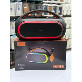 سماعة بلوتوث JBL JL-381 محمولة | صوت ستيريو قوي وإضاءة RGB