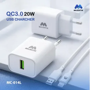 ماجنتيك MC-014 L – شاحن حائط سريع بقوة 20 وات مع كابل Lightning